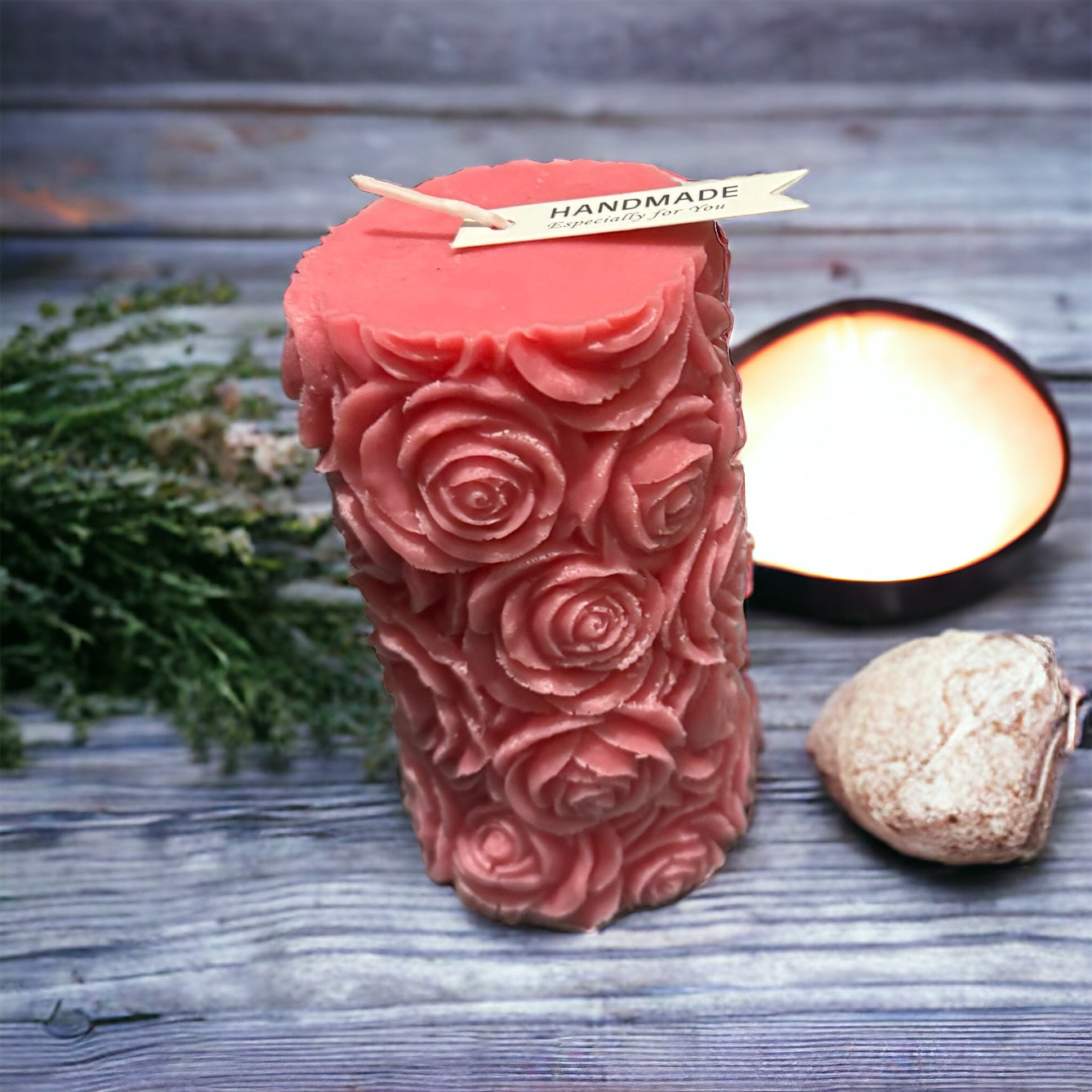 Roses Pillar Candle