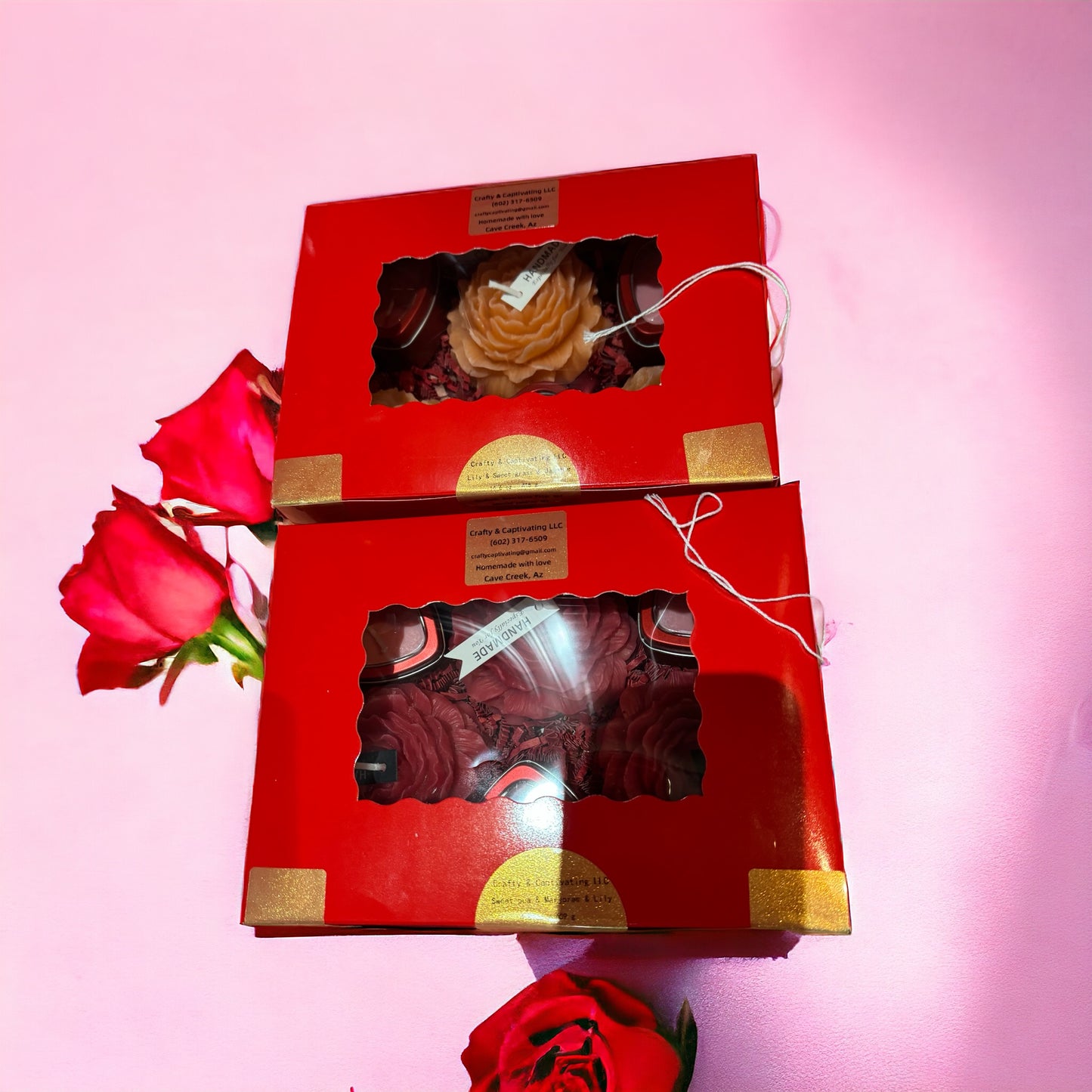 Hearts n' Roses Artisan Candle Gift Set