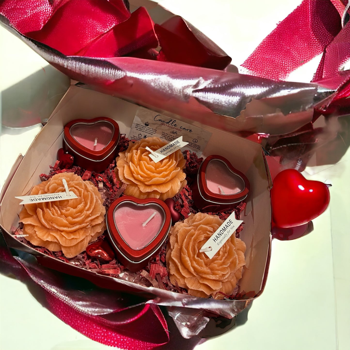 Hearts n' Roses Artisan Candle Gift Set