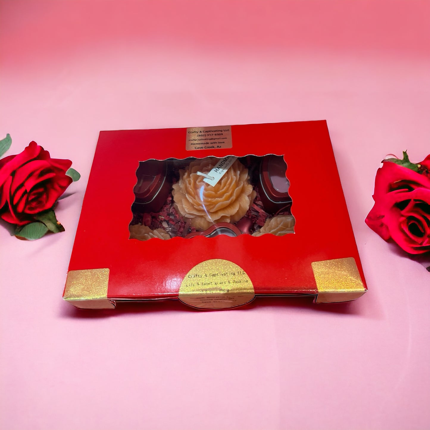 Hearts n' Roses Artisan Candle Gift Set